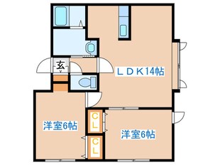 クレールメゾンⅡの物件間取画像